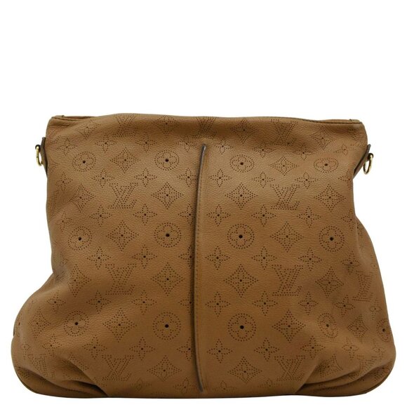 LOUIS VUITTON Selene PM Mahina Leather Tote Shoulder Bag Tan - Picture 3 of 12